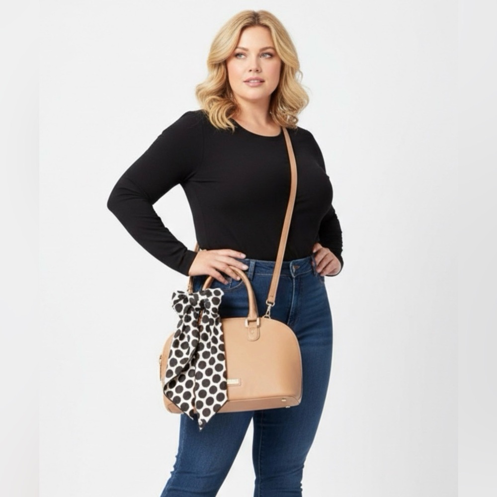 Joy & Iman Pebble Split Leather Satchel Handbag - Mother’s Day Gift